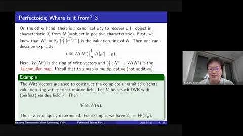 VCAS: Perfectoid spaces - Part 1