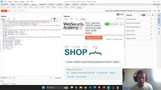 Laboratorio 5: SQL injection UNION attack, retrieving data from other tables