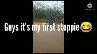 my first stoppie