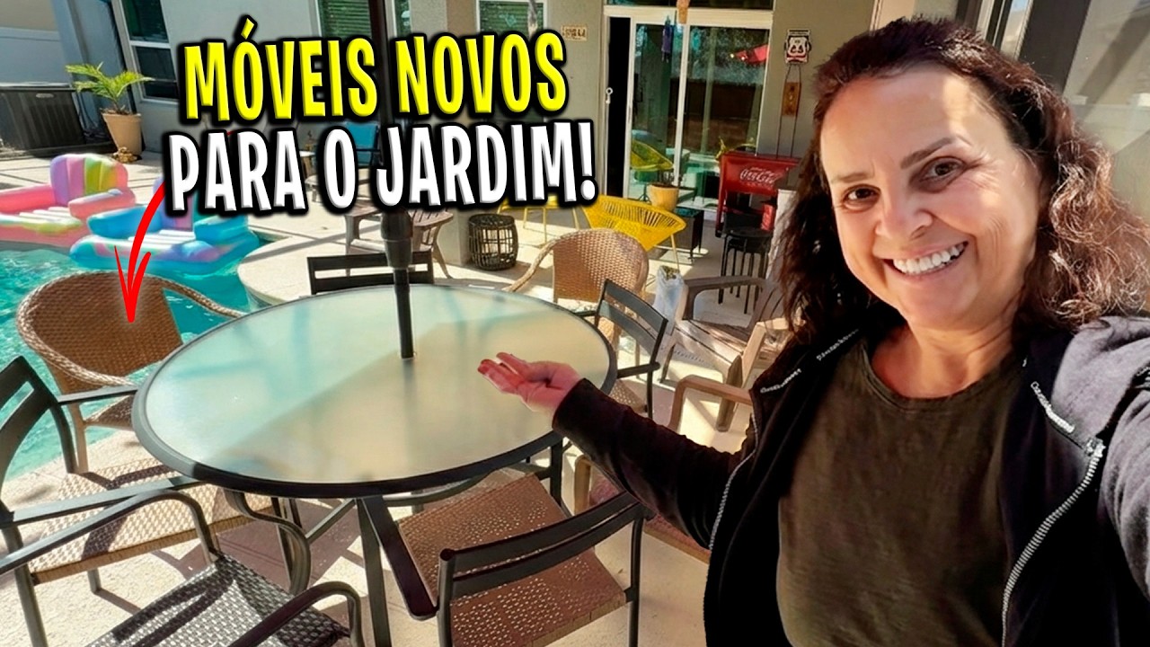 COMPRANDO MÓVEIS NOVOS PARA O JARDIM 🪴 