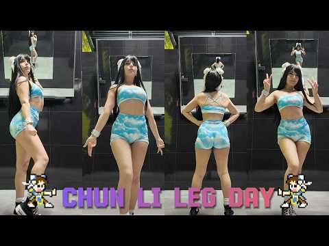 chun li leg day work out | quads, glutes and legs