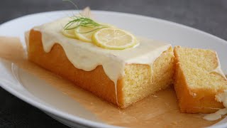 甘酸っぱいレモンの香り♪ホワイトチョコ掛けレモンケーキ |  Lemon Cake with White Chocolate