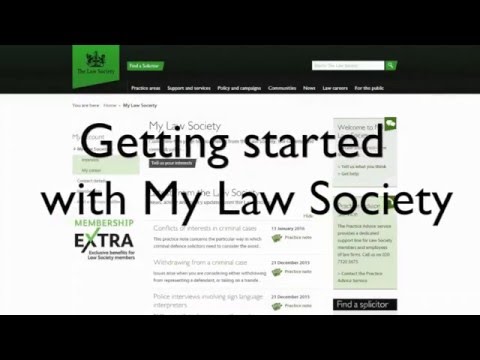 Tutorial - My Law Society