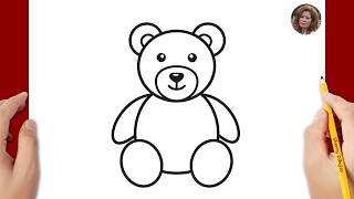 Cómo dibujar un osito de peluche 🧸❤️ | Dibujos para dibujar