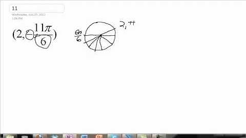 match the polar coordinates on the unit circle for (2, -11pi/6)