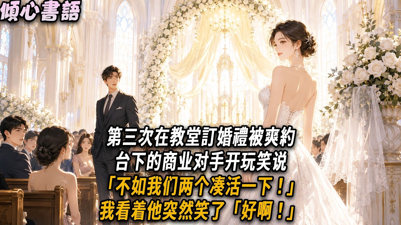 第三次在教堂訂婚禮被爽約,台下的商业对手开玩笑说「不如我们两个凑活一下!」我看着他突然笑了「好啊!」#小說#小說推文#一口氣看完#傾心書語