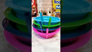 Now these aren't your average cereal bowls-added built in straws #kitchen