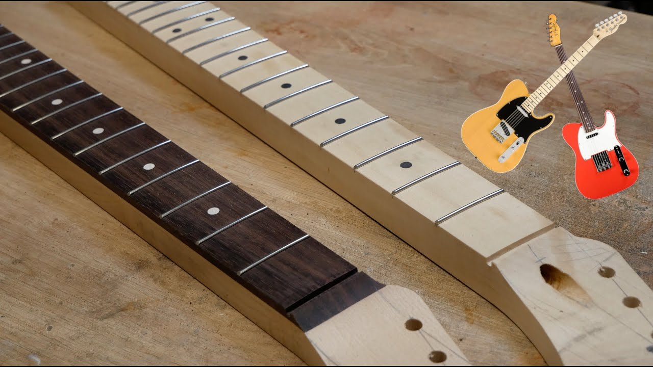 Je fabrique 2 Telecaster !! ep11 - frettage des manches, c'est pas si compliqué!