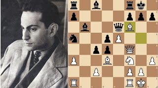 Mikhail Tal plays the Belgrade Gambit and sets up a royal fork #chess