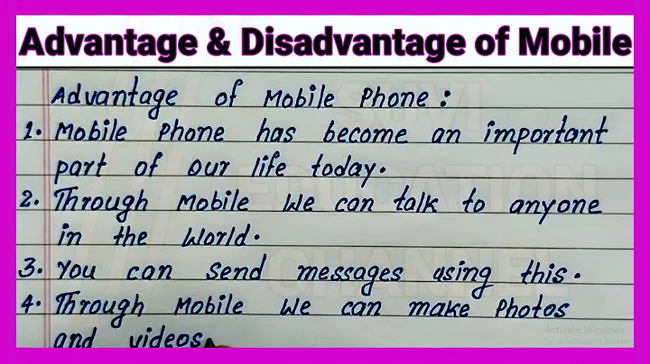 Simple Advantage and Disadvantage of Mobile 📲📲, Write on advantage and Disadvantage of Mobile Phone - DayDayNews