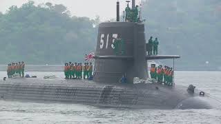 The Black Whale JMSDF Submarine Taigei (SS-513) Underway from Yokosuka