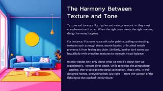 Texture and Tone The True Essence of Interior Design