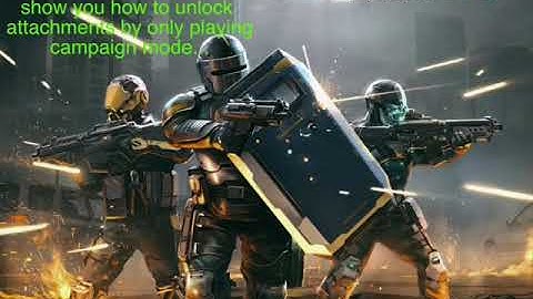 How to unlock attachments fast by only playing camaign!!! Moder Combat 5