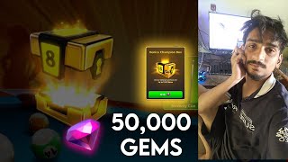 8 Ball Pool 50,000 GEMS Crate BOX Opening in 999 level Account screenshot 2