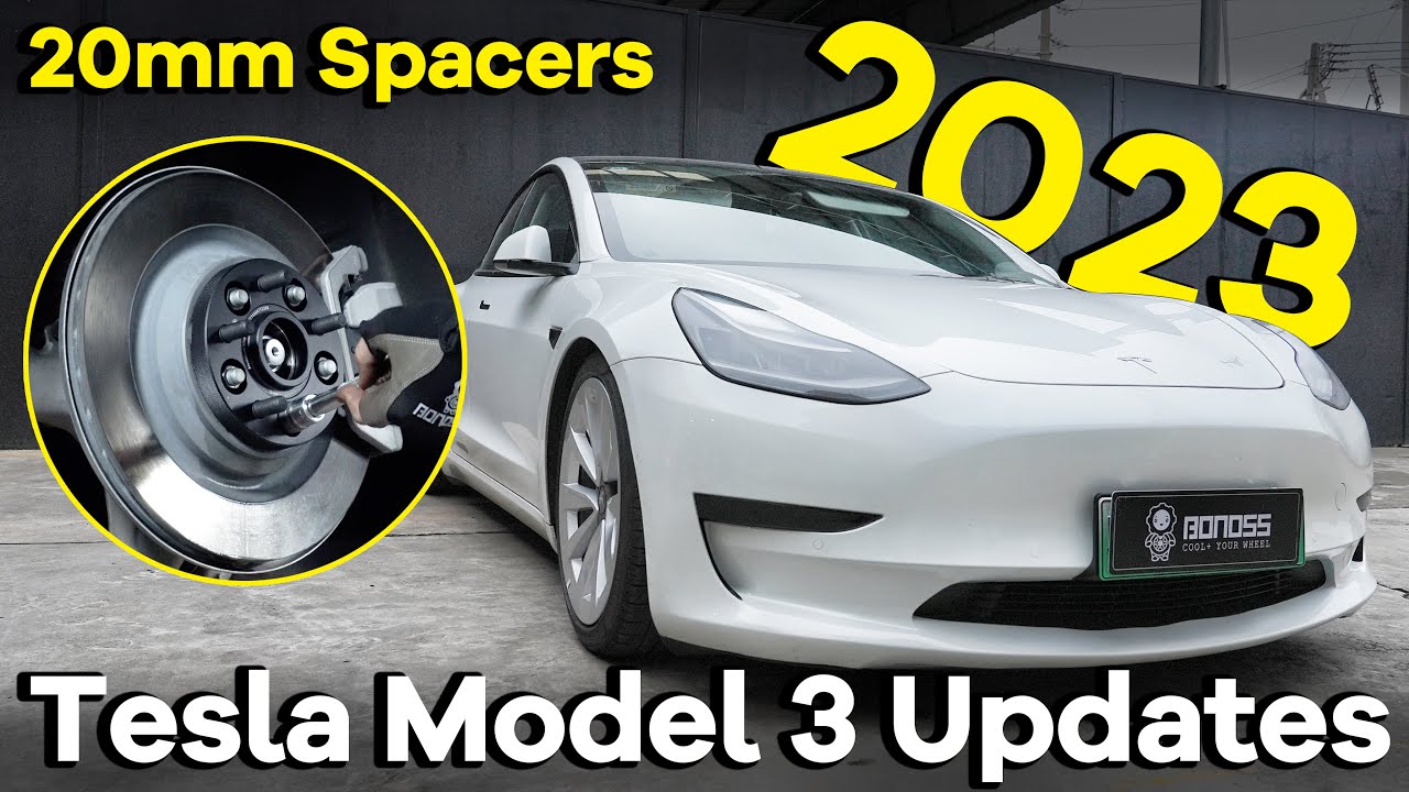 2023 Tesla Model 3 Updates BONOSS 20mm Tesla Wheel Spacers Installation (formerly bloxsport