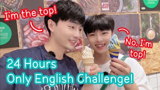 Speaking ONLY ENGLISH To My Boyfriend For 24 Hours!! **He's improved a lot!**