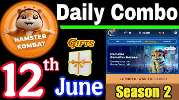 Hamster Kombat GameDev Heroes 🎮| 12 June Daily Combo 🧩 Season 2