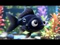 Patlak Gözlü Minik Siyah Balık | Neşeli Çocuk Şarkısı | Cute Black Moor Goldfish Song for Kids|