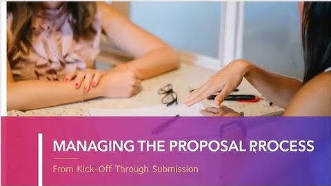 Managing the Proposal Process in the AEC Industry