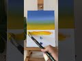 Relaxing Acrylic Painting of Sea-Like Vast Scenery