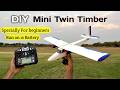 Make a rc plane for noobs  diy rc mini twin timber  rcplane diy how