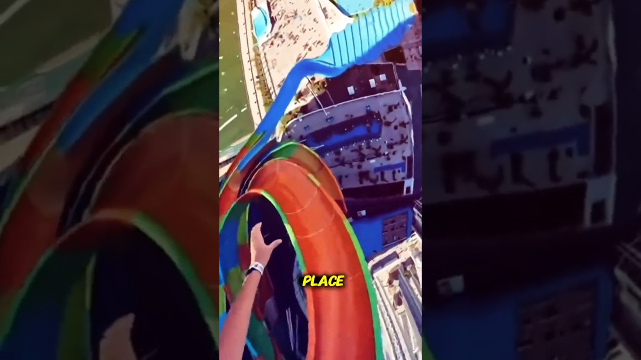 He Flew Out of the Water Slide 😱 (@ai.withluis/IG)