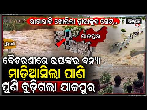 ମାଡ଼ିଆସିଲା ବନ୍ୟାପାଣି ବିପଦ ସଙ୍କେତ ଟପି ବୈତରଣୀରେ ତୃତୀୟ ବନ୍ୟା...ବୁଡ଼ିଗଲା ଯାଜପୁରର ଏହି ଅଞ୍ଚଳ... OdishaFlood