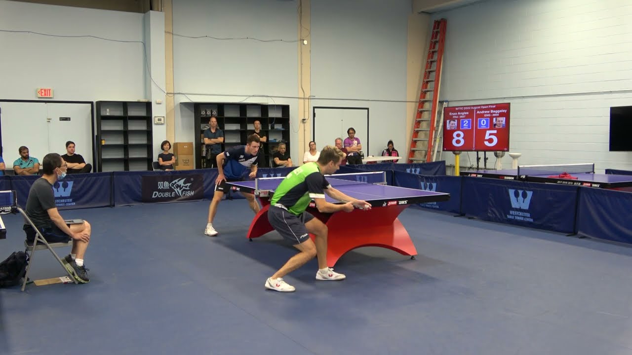 Westchester Table Tennis Center - Open Singles Finals - Enzo Angles versus Andrew Baggaley