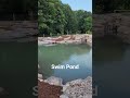 Swim Pond!! Beach, dock, and waterfalls. Ready to enjoy! #naturallandscapes #landscape