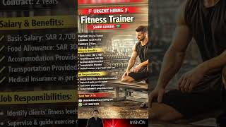 "🔥 URGENT HIRING! 🔥 Fitness Trainer Wanted in Saudi Arabia! 💪 High Salary + Benefits! 😍 Apply Now!