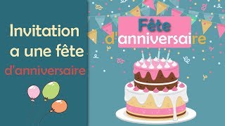 Invitation à une fête d'anniversaire محادثه عن دعوه لعيد ميلاد