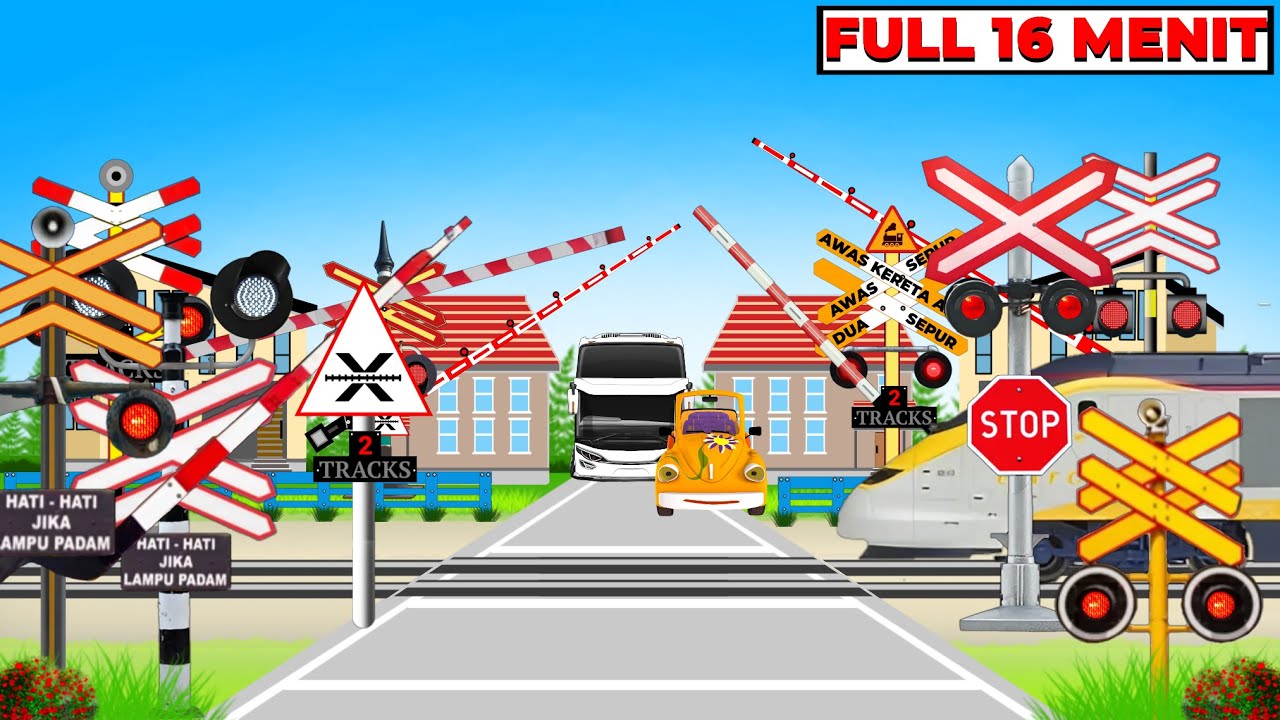 KUMPULAN VIDIO PALANG PINTU KERETA API PANJANG FULL Part 5