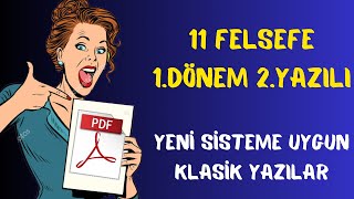 11. Sinif Felsefe 1. Dönem 2. Yazili Felsefe Kla Yazılı