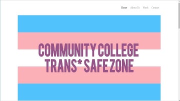 Trans Safe Zone Training Website Video