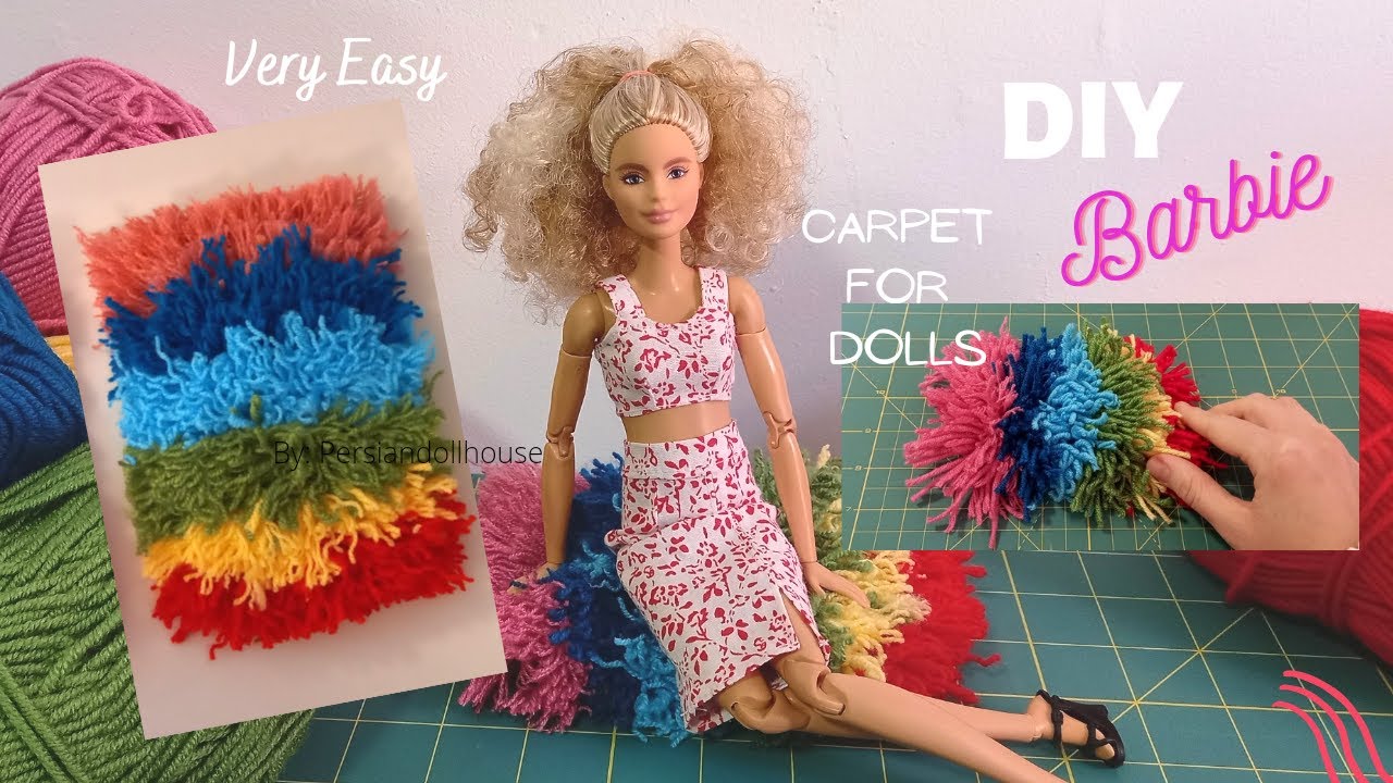 How to make a carpet for dolls - YouTube