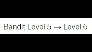 Overthewire: Bandit WalkThrough Level 5 to Level 6