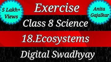 Exercise class 8 science chapter 18 ecosystems । Exercise ecosystems । Std 8 science chapter 18