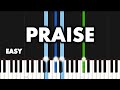 Elevation worship  praise  easy piano tutorial by synthly