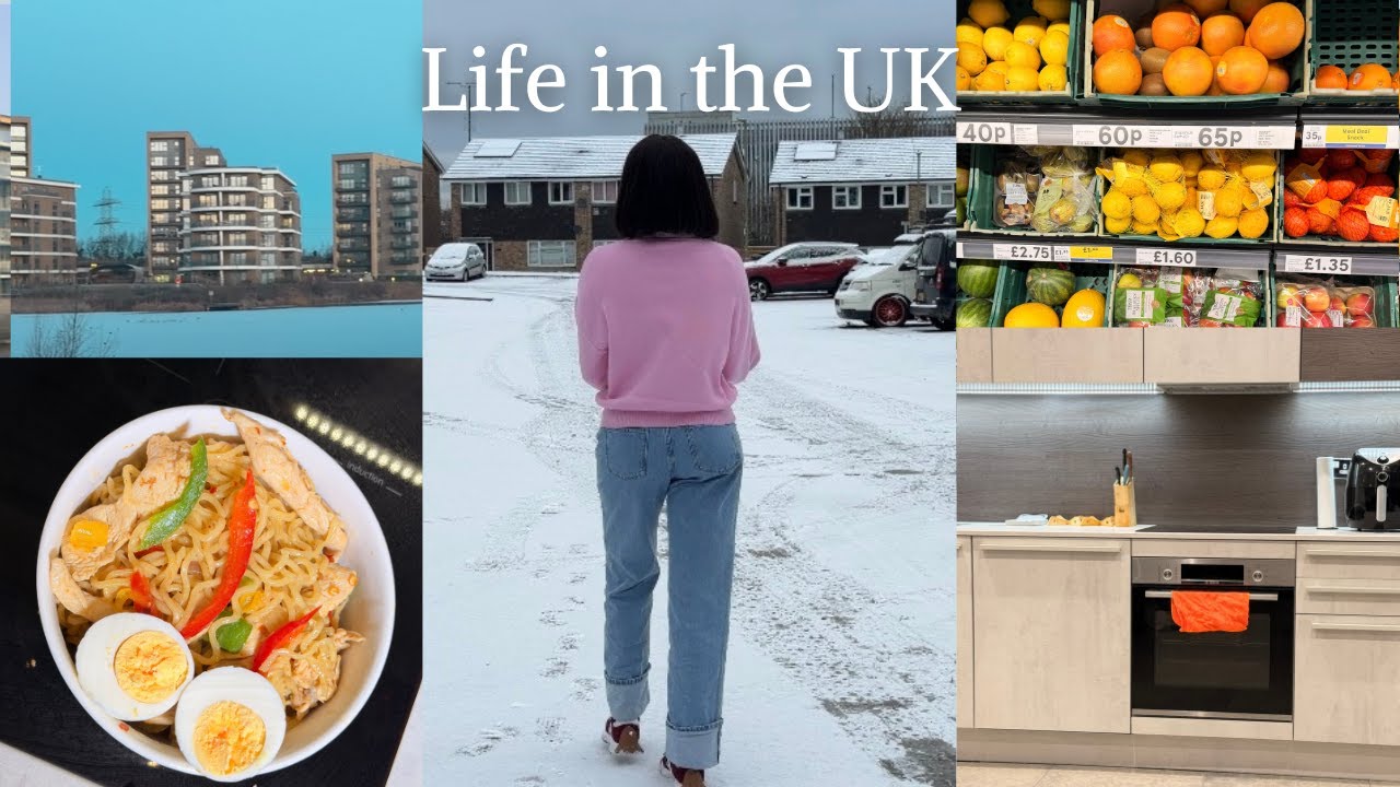 Days in my life in the UK | Snow days | Moving vlog | Cooking &Grocery shopping | Silent Vlog