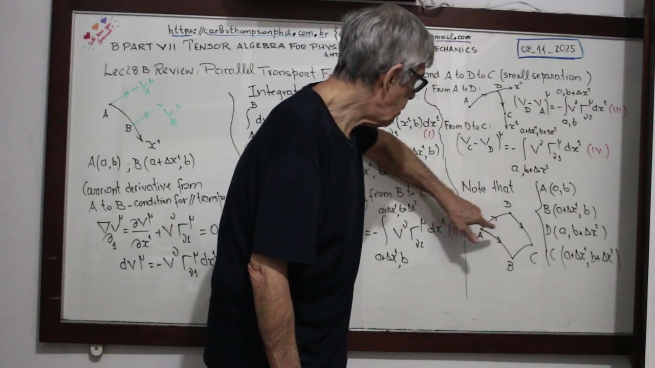 B PART VII: Lec 28 C Comparing Parallel Transport at Point "C"