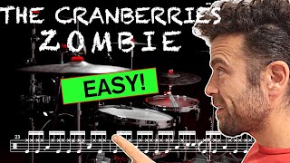 The Cranberries - Zombie - Drum cover (with scrolling drum sheet)