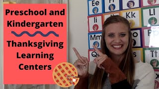 THANKSGIVING Part #8 - Preschool and Kindergarten Learning Centers!