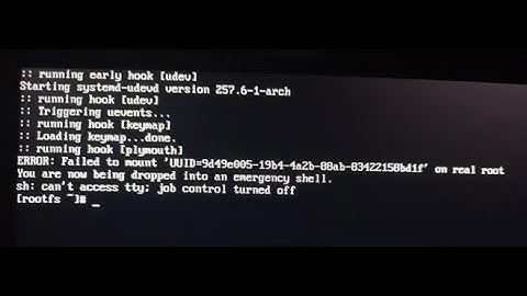 ERROR: Failed to mount UUID...     CachyOs