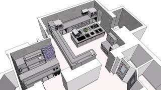 Small Restaurant Kitchen 3D Design & Layout Process screenshot 3