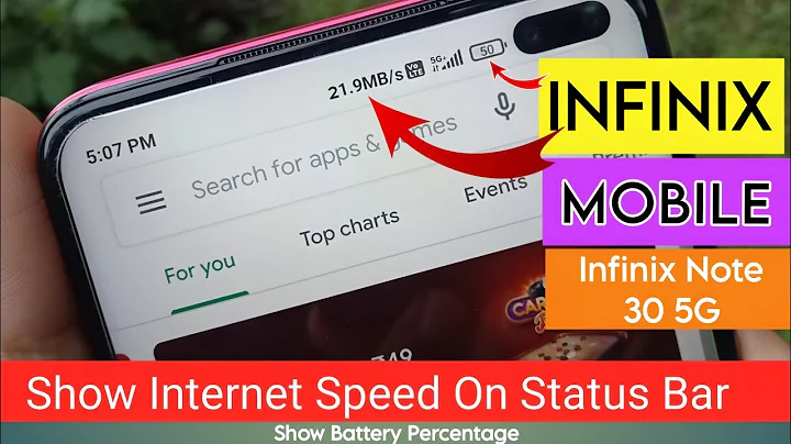How To Enable Internet Speed Meter On notification Bar in Infinix Note 30 5G and Infinix Mobiles & 🔋