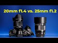 OM System 20mm F1.4 Pro vs. Olympus 25mm f1.2 - [BATTLE!]