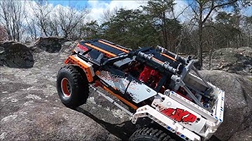 Lego Technic 9398 4x4 Crawler on top. Axial Capra 1/18 UTB on bottom!