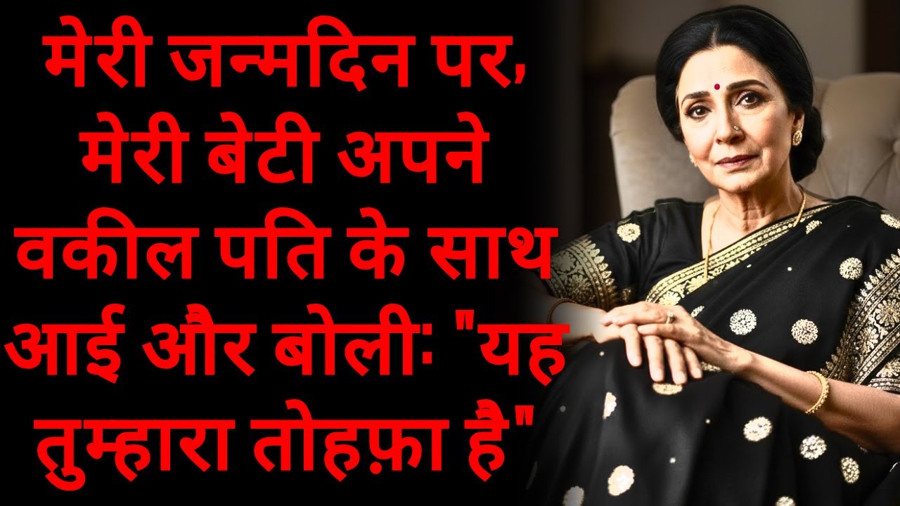 मेरी जन्मदिन पर, मेरी बेटी अपने वकील पति के साथ आई और बोली: 