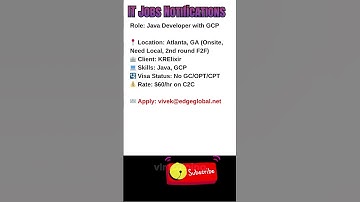 Java Developer with GCP October 25, 2025