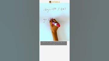 Solve -7y = -27: A Step-by-Step Linear Equation Guide #Math #LinearEquations(oneVariable)